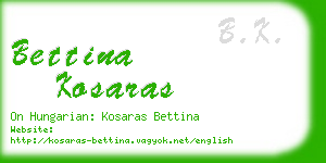 bettina kosaras business card